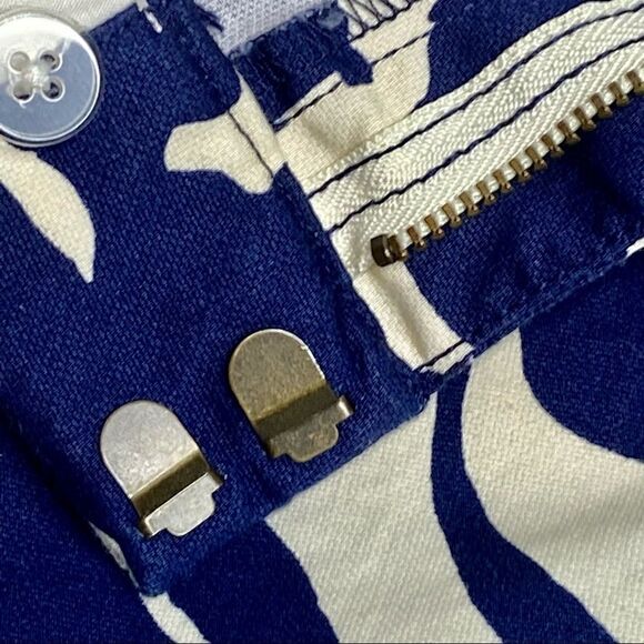 J. Crew Factory navy blue floral skimmer pants size 10 - Picture 13 of 16